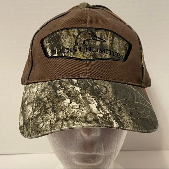 Ducks Unlimited Camouflage Brown Hat‎ Cap OSFM Adjustable hunting workwear camo - Picture 1 of 6